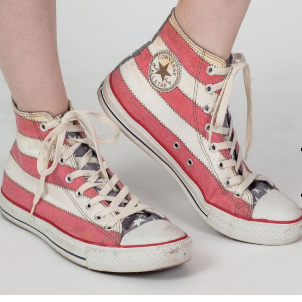 Vintage converse all star American flag high top sneakers